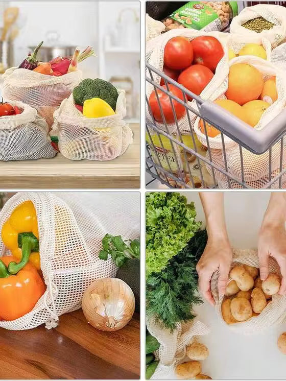 Reusable Produce Bags Mesh (Set of 9)