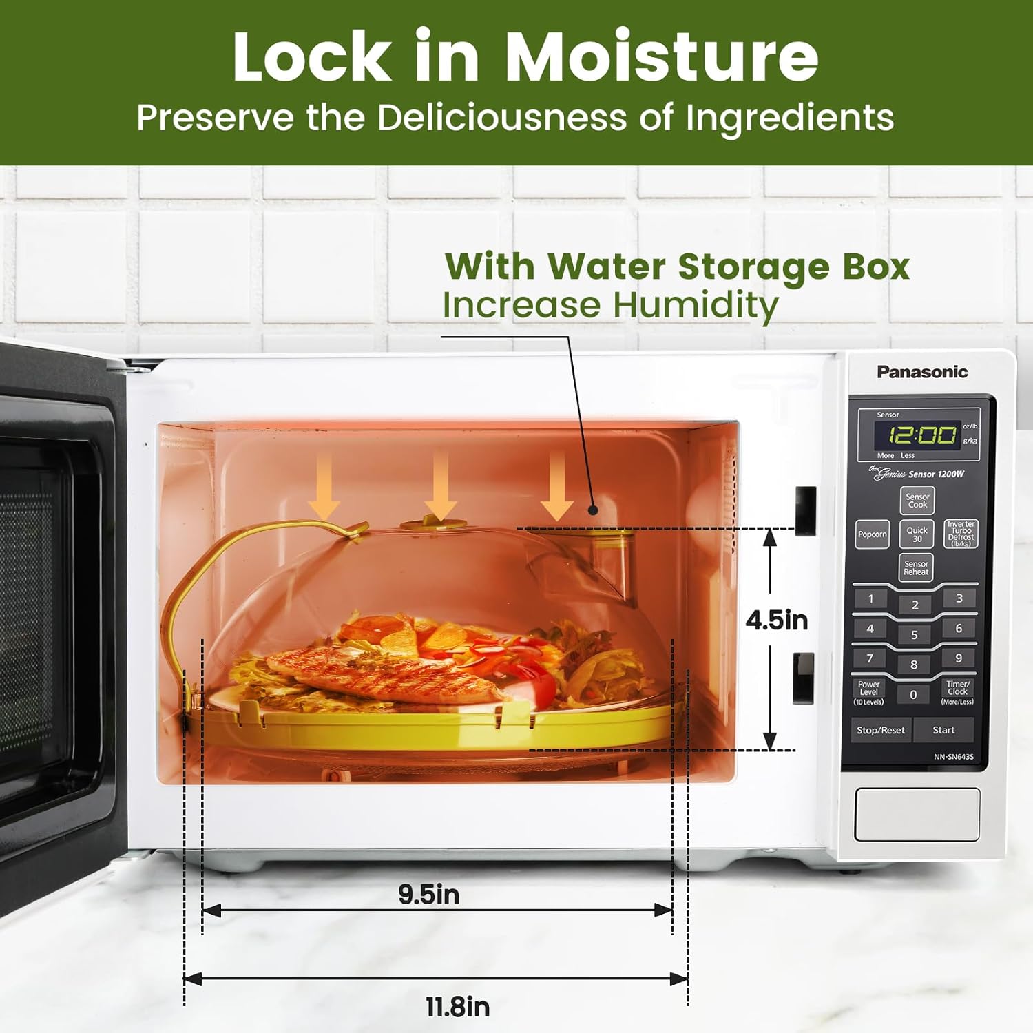 Microwave Plate Cover with Steam Vent