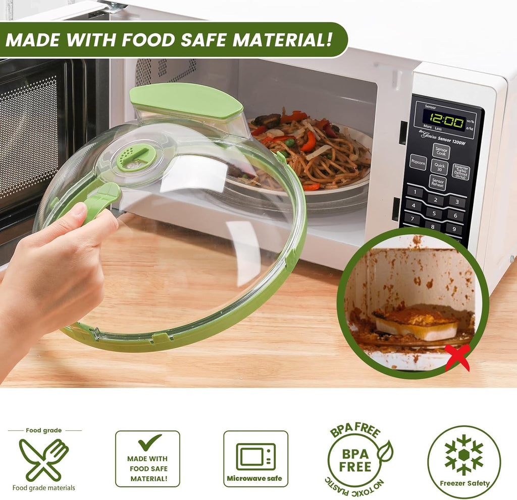 Microwave Plate Cover with Steam Vent