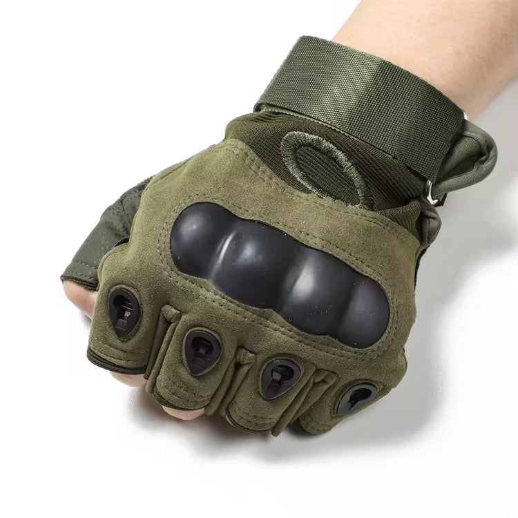 VELMORA™ Premium Half-Finger Tactical Gloves - Olive Green