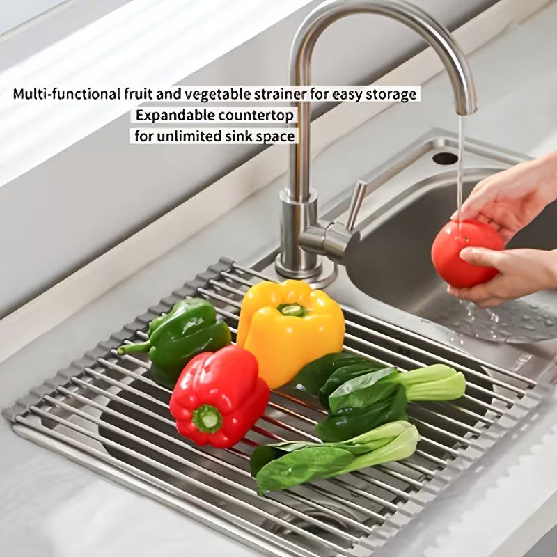 Foldable Dish Drying Rack Over Sink