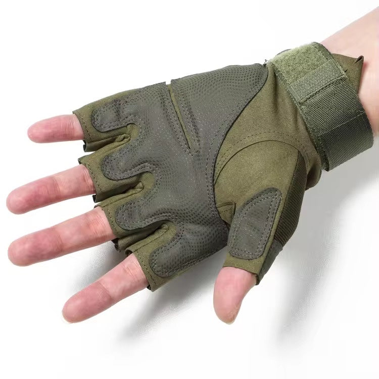 VELMORA™ Premium Half-Finger Tactical Gloves - Olive Green